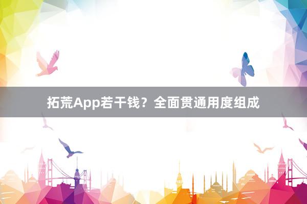 拓荒App若干钱?全面贯通用度组成